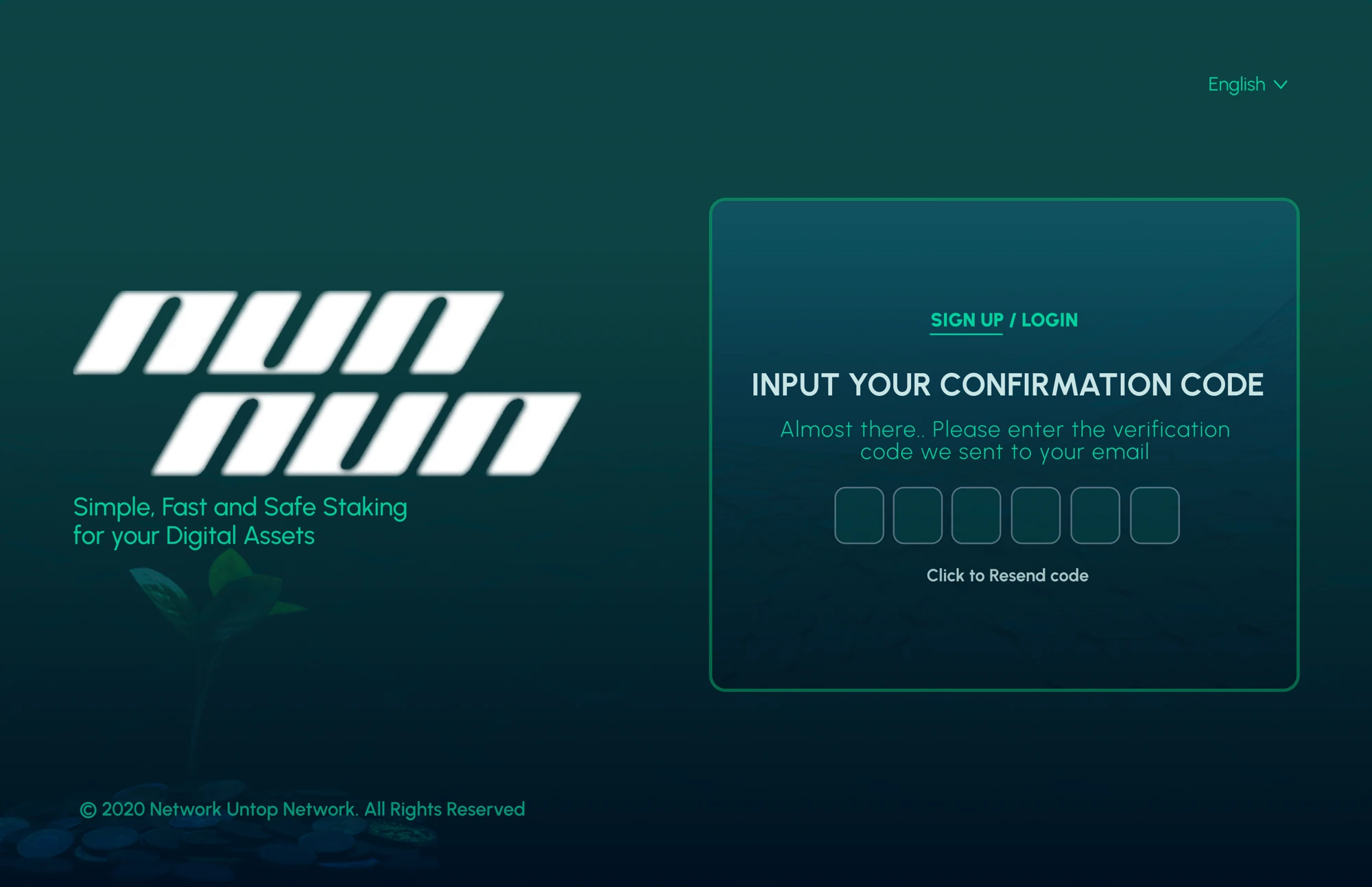 Network Untop Network onboarding - screen 2